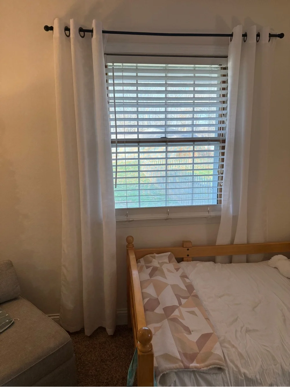 Set of 4 Sheer White Grommet Window Curtains